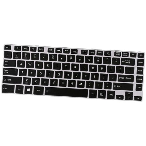 Клавиатура для ноутбука Toshiba Satellite M40-A, M40T-A, M45-A, M45T-A черная рамка серая, подсветка клавиатура для ноутбука toshiba m40t черная с серой рамкой и подсветкой
