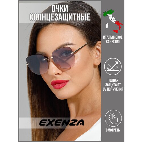 Женские безоправные прямоугольные солнцезащитные очки EXENZA PRIMA