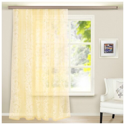 фото Штора-вуаль witerra с тиснением, 280*260 см, цвет шампань