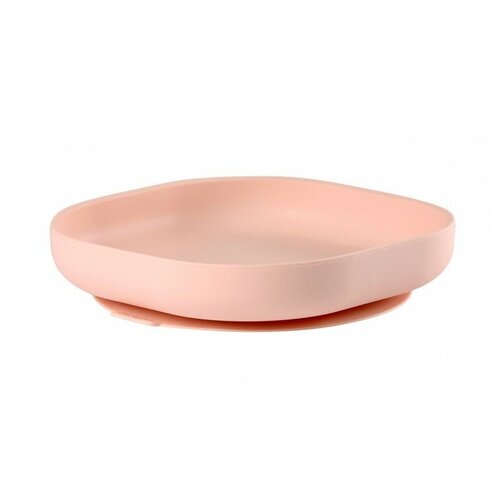 Тарелка Beaba Silicone Suction Plate, pink детская силиконовая тарелка обеденные блюда пищевой силикон детская посуда для кормления мягкий силикон не содержит бисфенол а смайлик