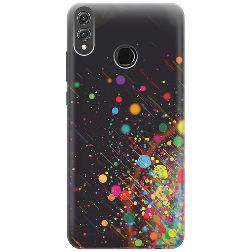 фото Gosso ультратонкий силиконовый чехол-накладка для honor 8x с принтом "яркое настроение"