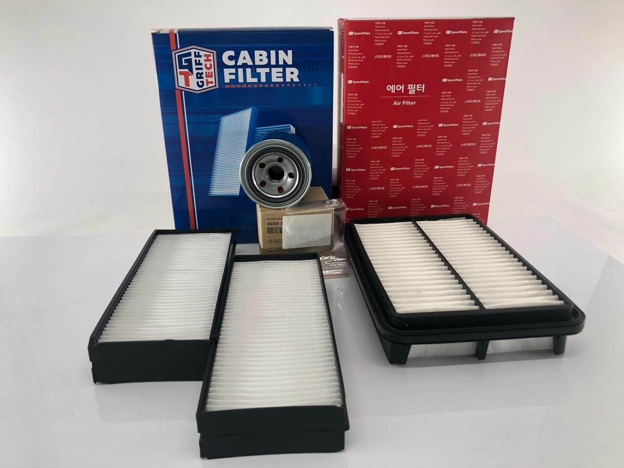 Набор фильтров / Комплект для ТО / с Оригинальным масляным фильтром для Hyundai Santa-Fe Classic / Хендай Санта Фе классик /