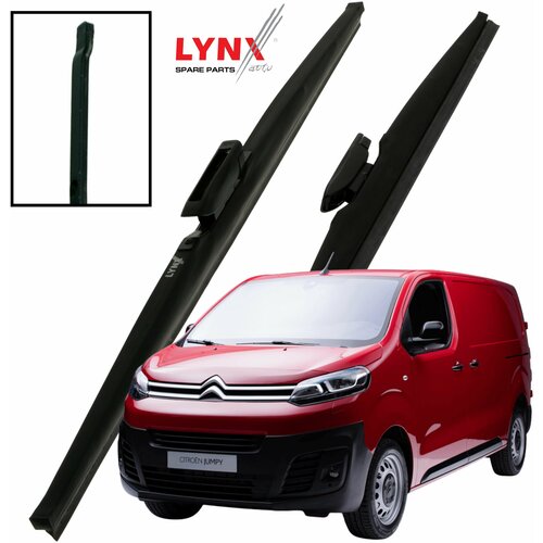Дворники Citroen Jumpy (3) Ситроен Джампи фургон 2016 2017 2018 2019 2020 2021 2022 Щетки стеклоочистителя зимние LYNXauto 650мм-480мм к-т 2шт.