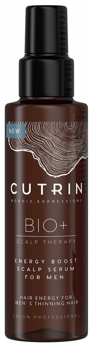 Cutrin BIO+ Сыворотка-бустер для укрепления волос у мужчин, 0.15 г, 100 мл, бутылка