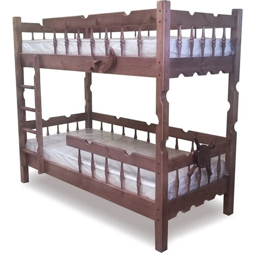 Деревянная двухъярусная кровать из массива сосны Штиль, 90х200 см (габариты 100х210 см)