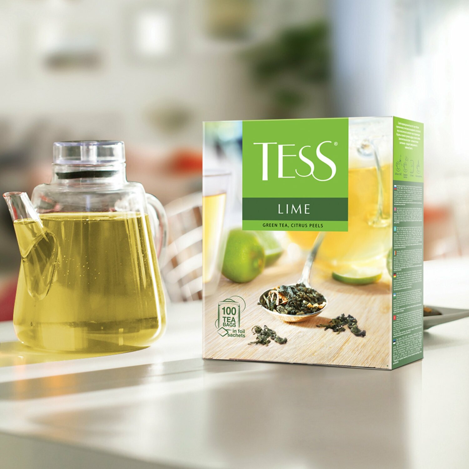 Чай зеленый Tess Lime 100 пак ОРИМИ - фото №9