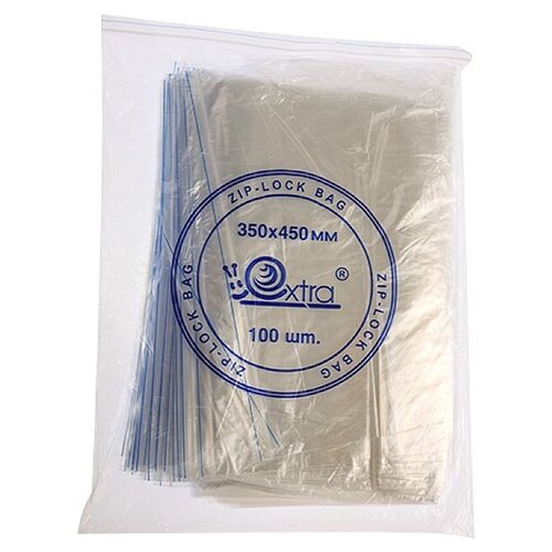 Пакет   Extra Zip-lock 35х45 см, 40 мкм 45 см 100 шт. прозрачный 35 см