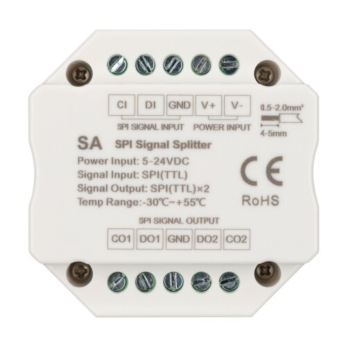 Усилитель SMART-SPI (12-24V, 2 output) (ARL, IP20 Пластик, 5 лет)