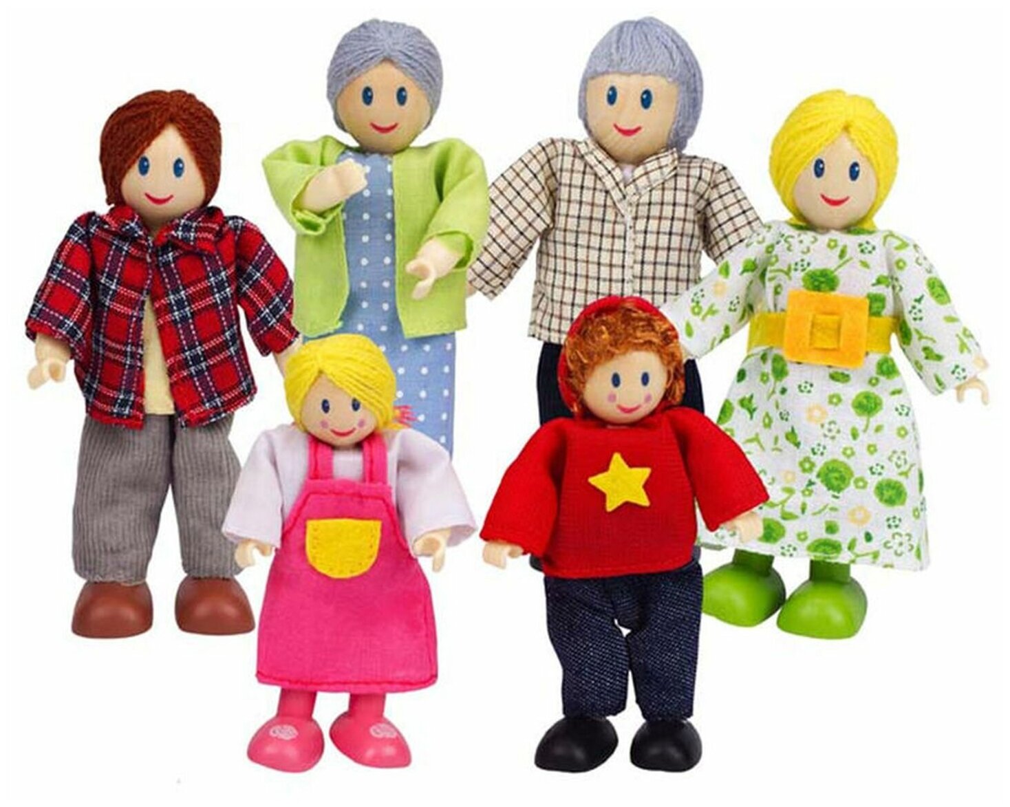 Набор мини-кукол Hape Счастливая европейская семья (E3500_HP)