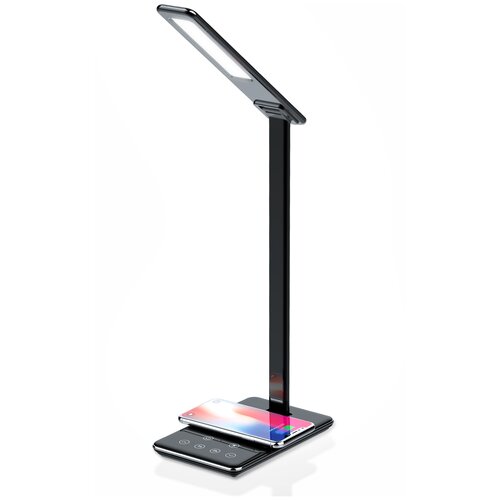 фото Настольная лампа с беспроводной зарядкой и usb портом ambrella light desk de582