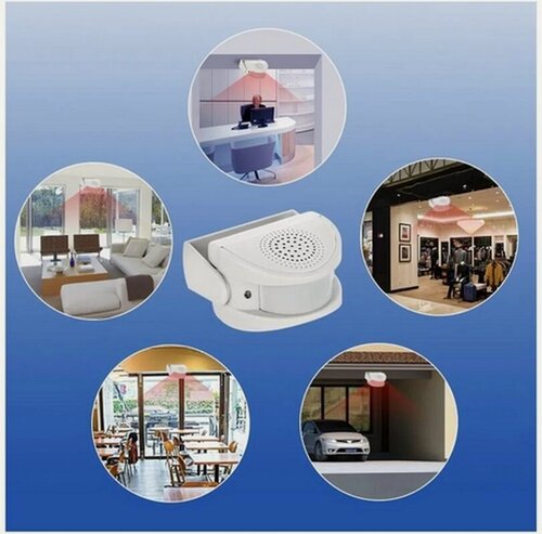 Изображение товара Датчик движения на вход беспроводной, звуковой оповещатель о входе посетителей, сигнализация в магазин