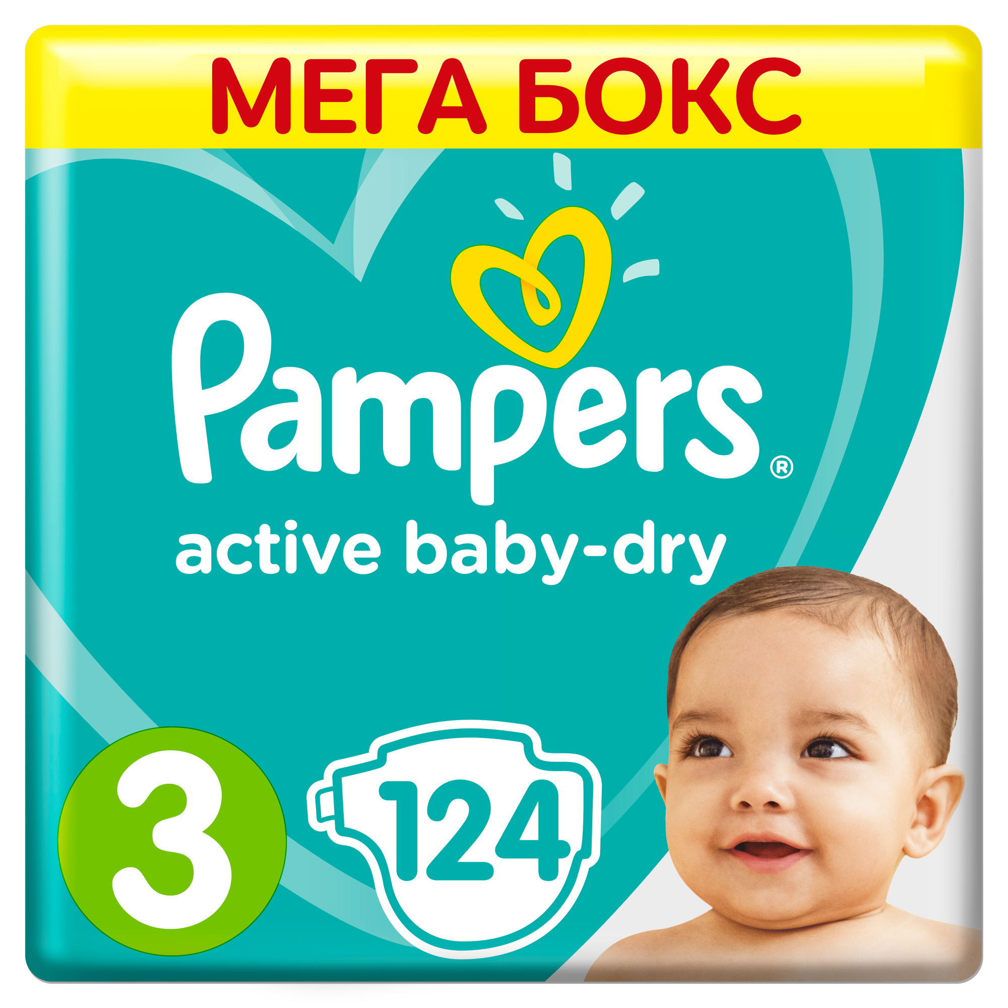  Pampers Active Baby-Dry 610 ,  3, 124 .