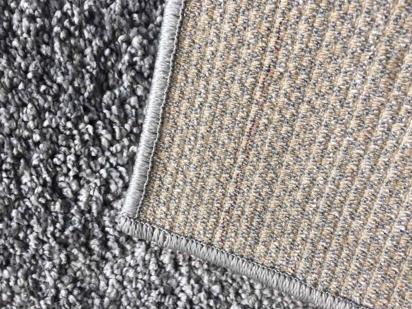 Ковер с высоким ворсом Carpet World "Shaggy",полипропилен, микрофибра, серый , 0.60x1.00м - фотография № 8