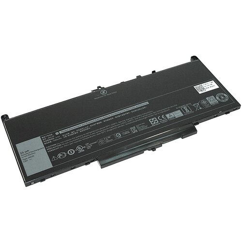 Аккумулятор J60J5 для ноутбука Dell Latitude E7270 E7470 7.6V 55Wh (7230mAh) черный аккумуляторная батарея iqzip для ноутбука dell latitude 12 e7270 e7470 j60j5 7 6v 55wh