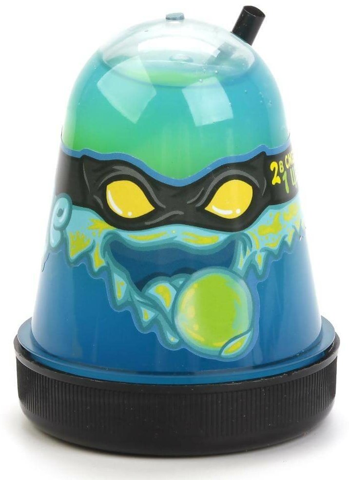 Слайм "Slime "Ninja" 2 в 1 смешивай цвета, синий и желтый, 130 г. S130-1