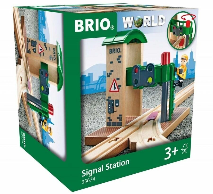 Игровой набор Brio Сигнальная станция с механической стрелкой и светофором - фото №3