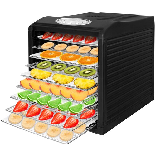 Сушка для фруктов и овощей Hyundai HYFD-S1800 18под 700Вт черный 1302000₽