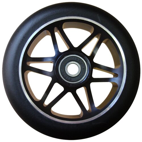 колесо yezz колесо для трюкового самоката yezz 110 мм meduza синий черный Колесо Yezz Колесо для трюкового самоката Yezz 110 мм 6/2S-6 спиц двойных черный
