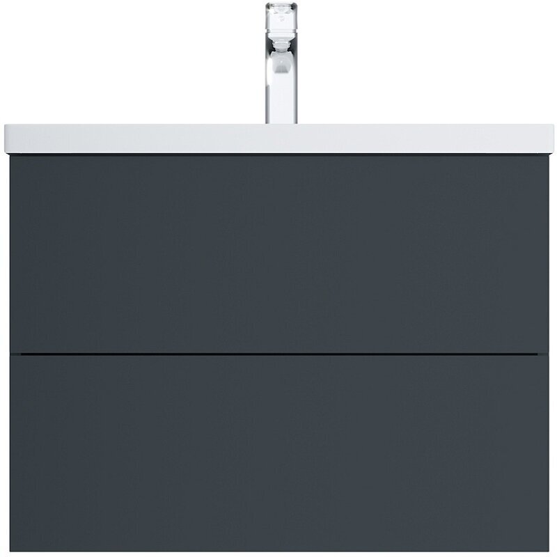 Тумба под раковину Am.Pm Gem M90FHX07522GM 2 ящика push-to-open, графит матовый