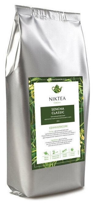 Чай Niktea Sencha classic зел. байховый, 250г