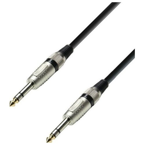 Кабель аудио 1xJack - 1xJack Adam Hall K3BVV0300 3.0m afdj кабель stereo jack 3 5 stereo jack 3 5 1 м золотистый