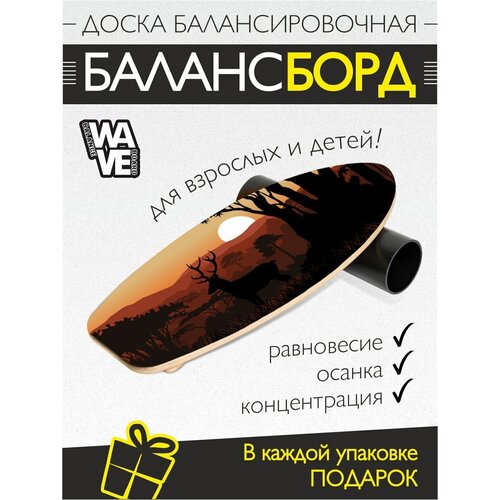 Доска балансировочная WAVE Surf + ролик + подарок