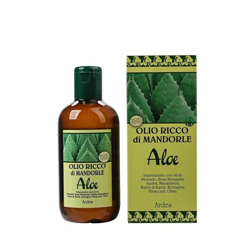 Ardes Масло для тела сладкого миндаля с экстрактом алоэ Olio ricco di mandorle Aloe, 250 мл gourmandise balsamo libbra ultra ricco con olio di mandorle