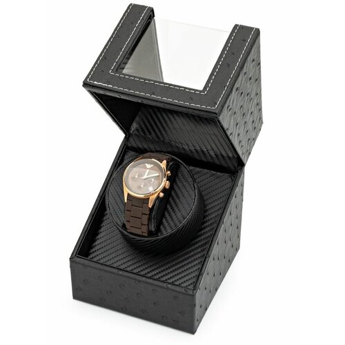 Шкатулка для 1 часов автоподзавод, белый, черный