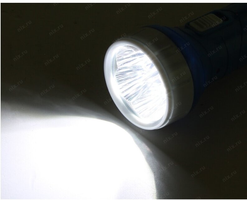 Аккумуляторный светодиодный фонарь 5 LED с прямой зарядкой Smartbuy, синий (SBF-99-В) 1/150