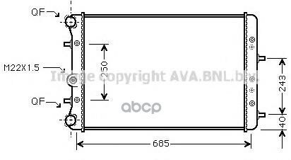 Радиатор Системы Охлаждения Ava арт. SAA2006