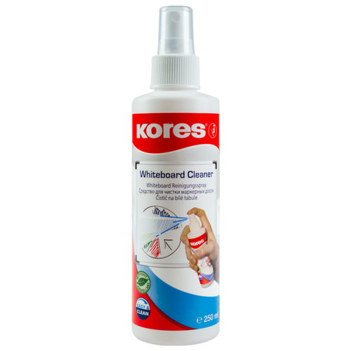 Средство для очистки магнитно-маркерная Kores спрей Whiteboard Cleaner, белый спрей для чистки маркерных досок kores 32585