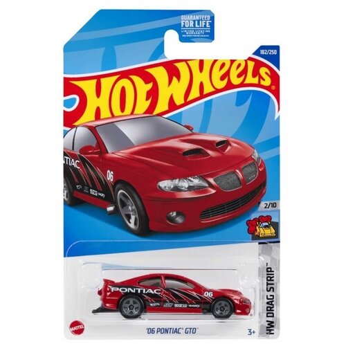 машинка детская hot wheels коллекционная 1970 pontiac firebird Машинка Hot Wheels коллекционная (оригинал) 06 PONTIAC GTO красный