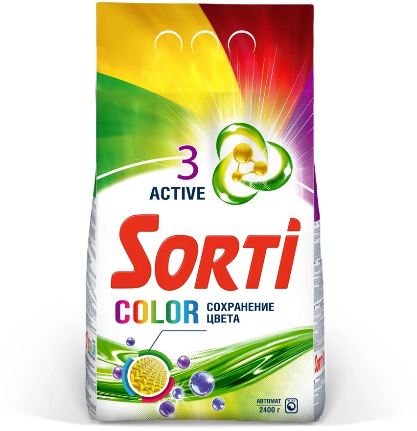 Стиральный порошок Sorti Color Автомат 2.4 кг.