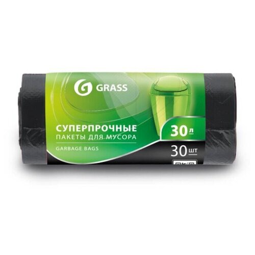 Мешки для мусора Grass PP-0022 30 л, 30 шт., черный