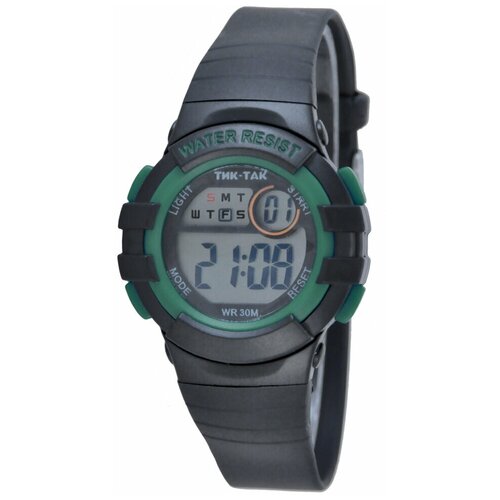наручные электронные часы тик так н480 wr50 чёрно зелёные Наручные часы Тик-Так, зеленый, черный