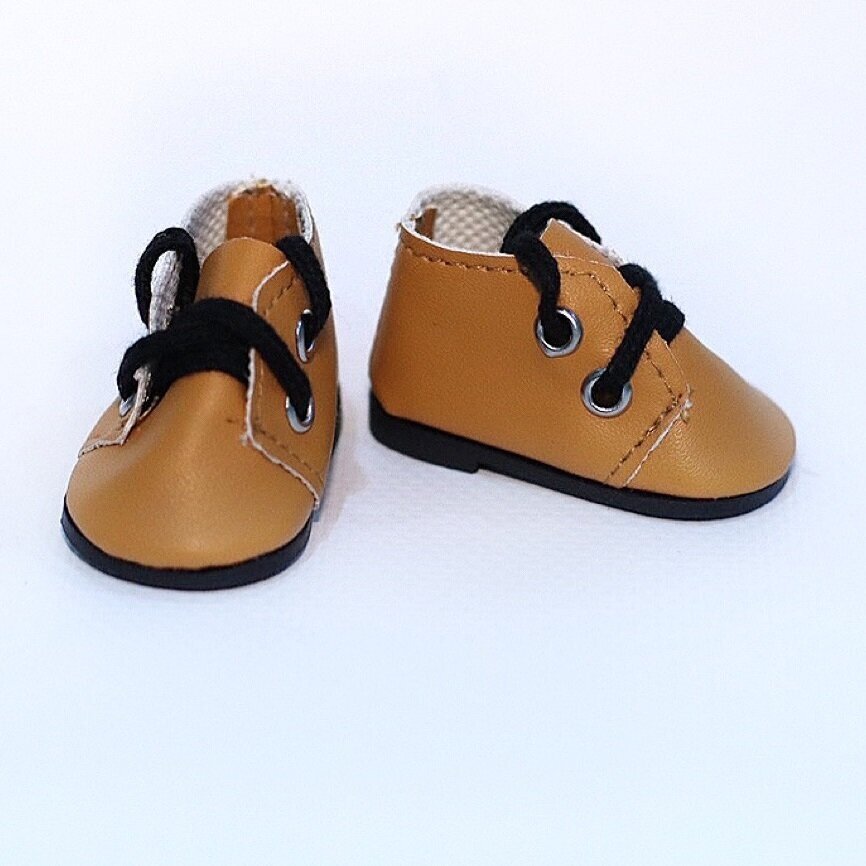 Обувь для кукол, Ботинки на шнурках 5 см для Paola Reina 32 см, Berjuan 35 см, Vidal Rojas 35 см и др, светло-коричневые