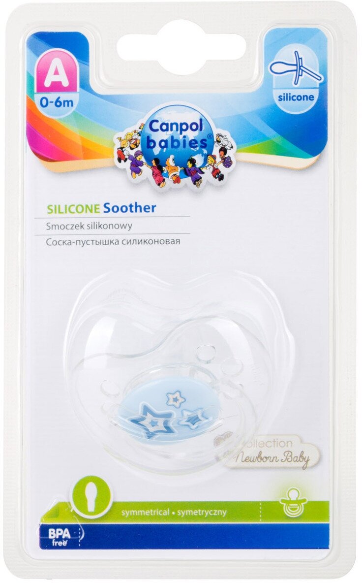 Силиконовая симметричная пустышка Canpol babies Newborn Baby 0-6 мес., бежевый (22/580_bei) - фото №5