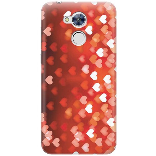 фото Cиликоновый чехол на honor 6a / хонор 6а с принтом "бокэ из красных сердечек" gosso