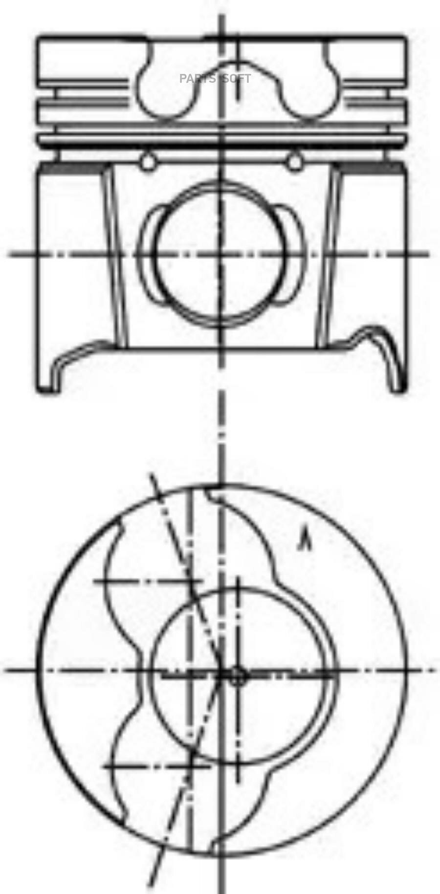 KOLBENSCHMIDT 99561620 Поршень dm.80.00x2.5x2.0x3.0 +0,50 Цена за 1 шт