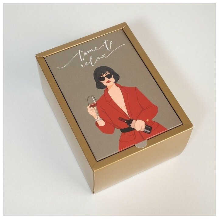 Дарите Счастье Коробка подарочная складная, упаковка, «GIRL», 20 х 15 х 10 см