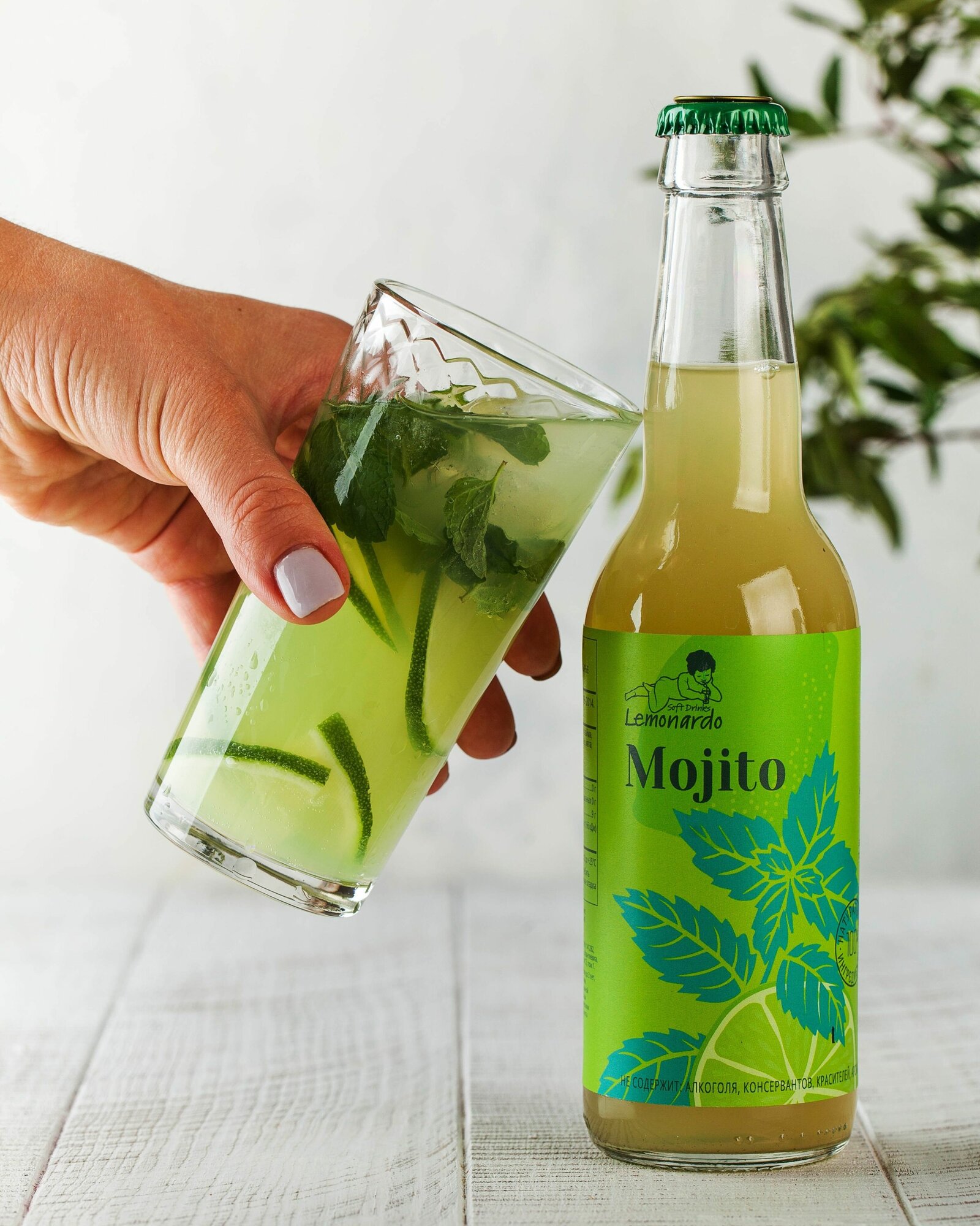 Напиток газированный Лимонад Мохито без сахара / Lemonardo Mojito, 330мл. 6шт - фотография № 4