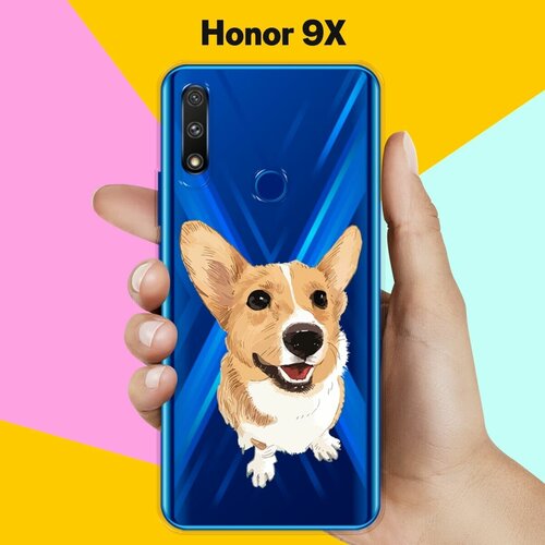 Силиконовый чехол Хороший корги на Honor 9X силиконовый чехол на honor x30 акула корги для хонор икс 30