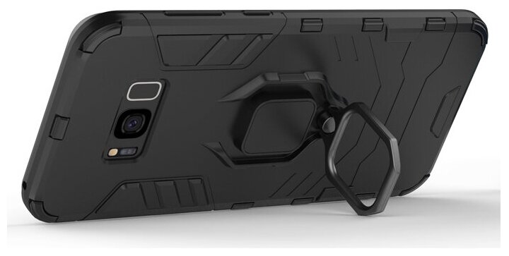 Противоударный чехол с кольцом Panther Case для Samsung Galaxy S8 Plus черный