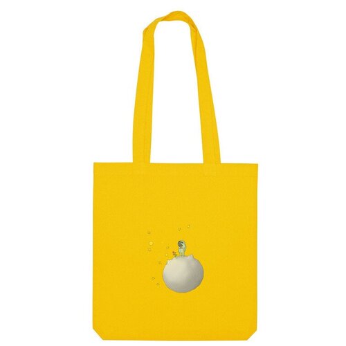Сумка шоппер Us Basic, желтый маленький принц иллюстрации м адреани