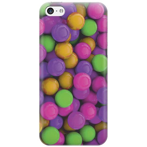 фото Cиликоновый чехол на apple iphone 5c / эпл айфон 5с с принтом "разноцветные драже" gosso