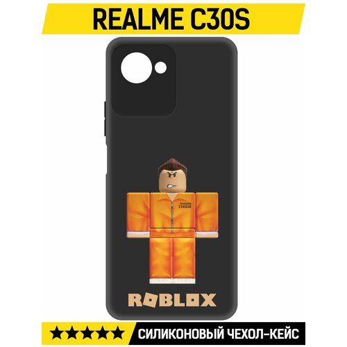 Чехол-накладка Krutoff Soft Case Roblox-Заключенный для Realme C30s черный чехол накладка krutoff soft case roblox заключенный для realme c15 черный