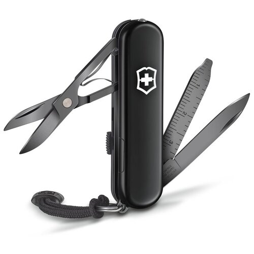 фото Нож-брелок victorinox signature lite onyx black, 58 мм, 8 функций, чёрный victorinox mr-0.6226.31p