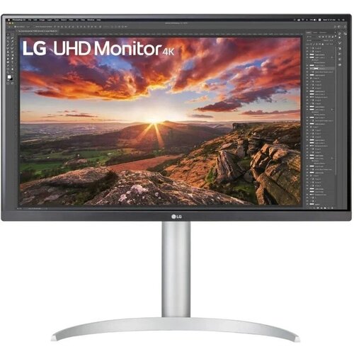 Lg Монитор LCD LG 27" 27UP850N-W {IPS 3840x2160 60Hz 5ms 178/178 400cd 1200:1 10bit(8bit+FRC) HDR10 DisplayHDR400 2xHDMI2.0 DisplayPort1.4 FreeSync 2xUSB3.0 USB-C3.0(96W) AudioOut 2x5W Pivot VESA}