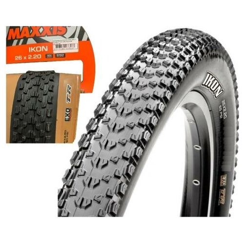 фото Велопокрышка maxxis ikon 26" x 2.20" (56-559) черный m319ru f tlr dk60 5520/458 d2plho 3bl складная грязевой