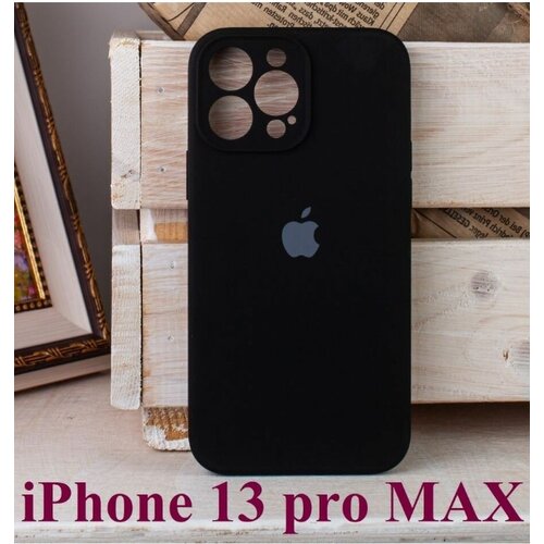 Чехол силиконовый на IPhone 13 ProMax, цвет черный силиконовый чехол на apple iphone 13 pro max эпл айфон 13 про макс с рисунком making the world better soft touch розовый